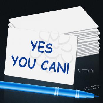 Yes You Can Means All Right 3d Illustration