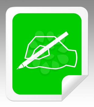 Writing Message Hand Means Communication Note 3d Illustration
