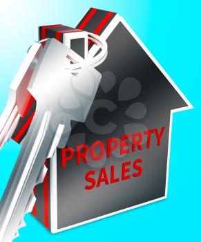 Property Sales Keys Means House Selling 3d Rendering