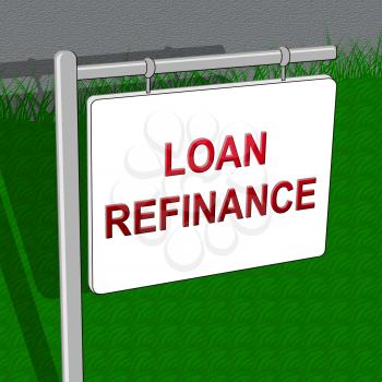 Loan Refinance Showing Equity Mortgage 3d Illustration
