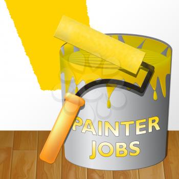 Painter Jobs Paint Showing Painting Work 3d Illustration