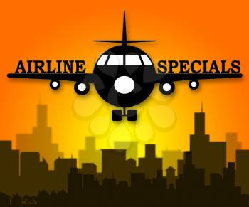 Airline Specials Plane Shows Airplane Promotion 3d Illustration