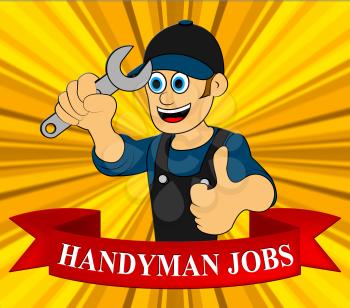 Handyman Jobs Showing House Repair 3d Illustration