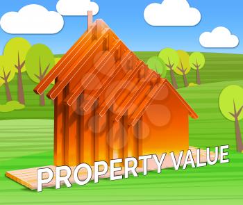 Property Value Houses Means House Prices 3d Illustration