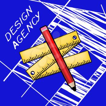 Design Agency Equipment Meaning Creative Artwork 3d Illustration