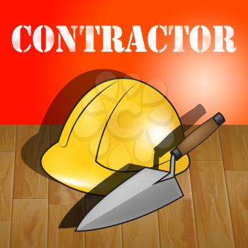 Building Contractor Builders Hat Represents Real Estate 3d Illustration