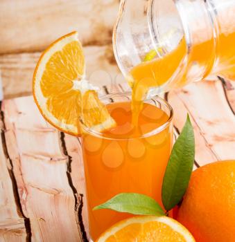 Orange Juice Beverage Showing Citrus Fruit And Freshness