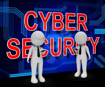 Cybersecurity Education Security Seminar Teaching 3d Rendering Shows Online Training Of Cyber Skills For System Protection