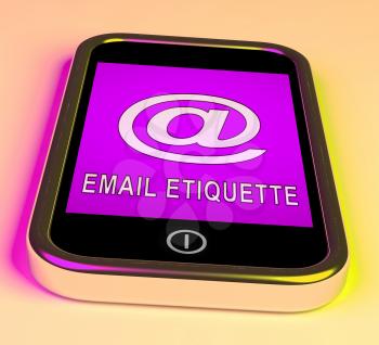 Email Etiquette Electronic Message Rules 3d Rendering Shows Proper Electronic Mail Polite Correspondence To Send Promotions