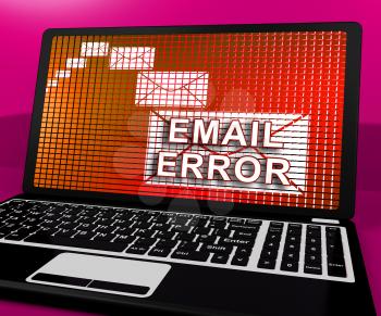 Email Fail Error Send Trouble 3d Rendering Shows Unsuccessful E-mail Warning Like Letter Lost Or Delivery Disaster