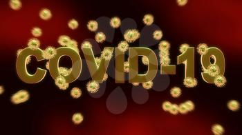 Covid 19 coronavirus outbreak shows novel virus spread. 2019-ncov epidemic or pandemic chinese disease causing death and illness - 3d animation