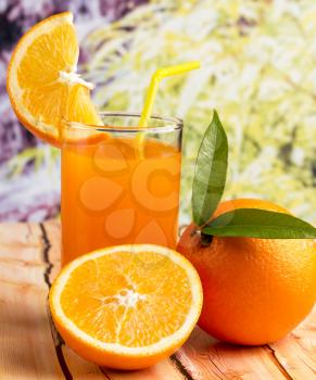 Healthy Orange Juice Showing Tropical Fruit And Drinks