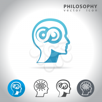 Philosophy icon set, collection of philosophy icons, vector illustration