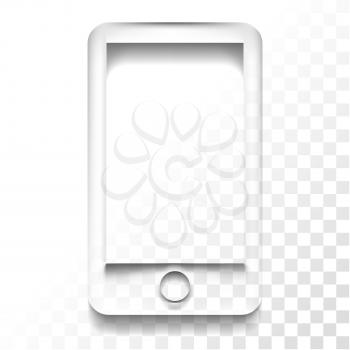 Transparent isolated mobile symbol icon, vector illustration