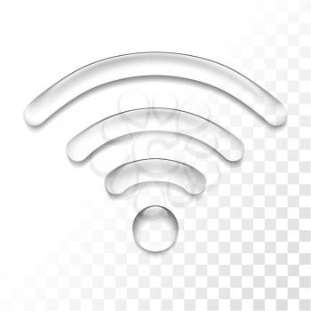 Transparent isolated Wireless connection symbol icon, vector illustration