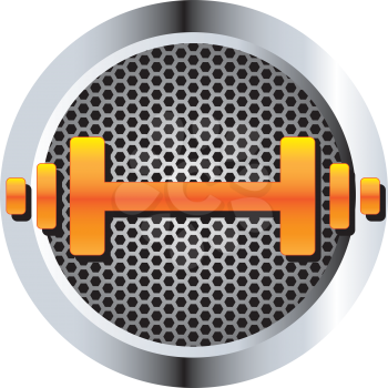 Barbell Icon Design, AI 10 Supported.