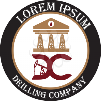 Drilling company design logo concept. AI 10 supported.