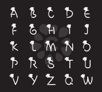Cook Themed Alphabet Design Concept, EPS 8 supported.