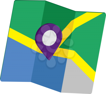 3D Pin Icon Set with Map, EPS 10 supported.