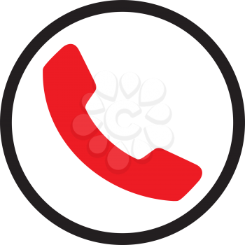 Red Phone Icon Design. EPS 8 supported.