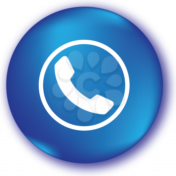 Blue Phone Icon Design.