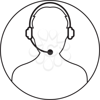 Call Center Man Icon Design, AI 8 supported.