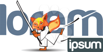 Ninja Fox Character and Logo Design