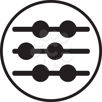 Black Abacus Icon Design