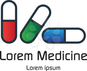 Drug Capsule Logo Design. Eps 8 supported.