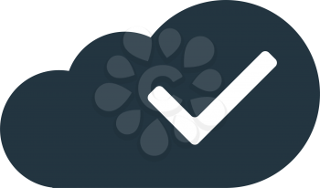 Cloud Computing Concept with Check Mark Icon Design