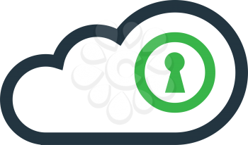 Cloud Computing with Security Icon Design