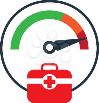 First Aid with Doctor Bag Icon Design