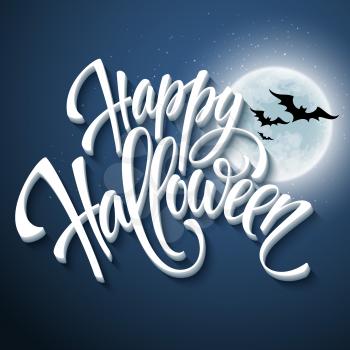 Happy Halloween message design background. Vector illustration EPS 10