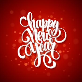 New Year greeting card. Blurred background. Vector illustration EPS 10