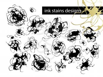 Grunge ink stain brush design. Vector illustration EPS10