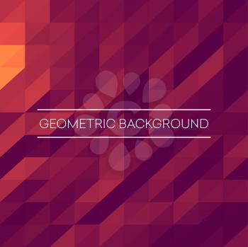 Abstract mosaic background. Pink, purple, orange triangles geometric background. Design elements. Vector illustration EPS10
