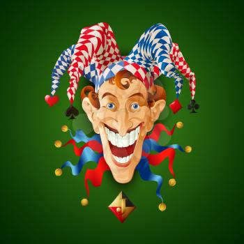 Picture Jolly Joker. Vector illustration EPS 10