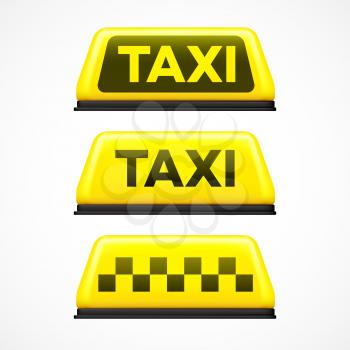 Taxi sign on white background. Vector illustration EPS10