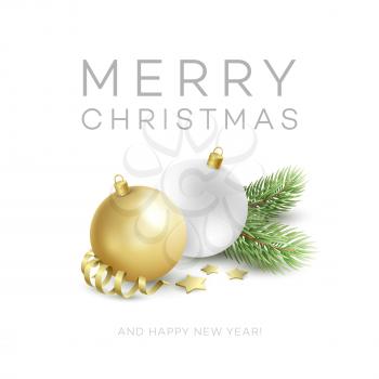 Traditional Christmas decoration elements. Modern card or poster designs. Vector illustration EPS10
