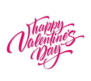 Happy Valentines Day Hand Drawing Lettering design. Vector illustration EPS10
