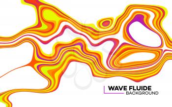 Modern poster with 80 s wave pattern. Abstract music pulse background. Trendy modern style. Rainbow color. Trendy gradient line style vector illustration. EPS10