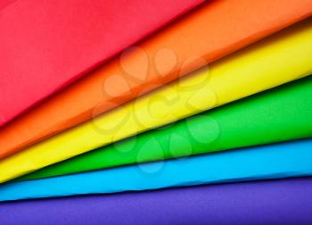 The colors of the rainbow, the symbol of LGBT. Multicolored paper