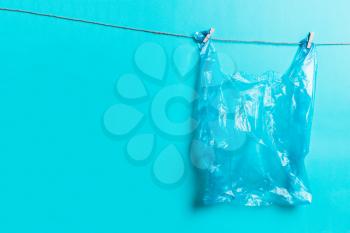 Plastic bag. Ecological concept of pollution of ecology, nature. Social advertising