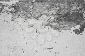 White monochrome grunge plaster background with gray cement