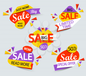 Banner for big sale. Sale and discounts. Vector illustration.