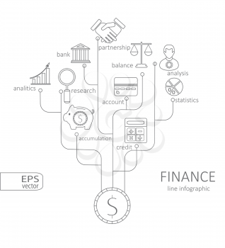 Banking and savings -finance infographic vector illustration