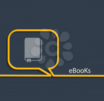 Vector Illustration of Download ebook, with book icon.