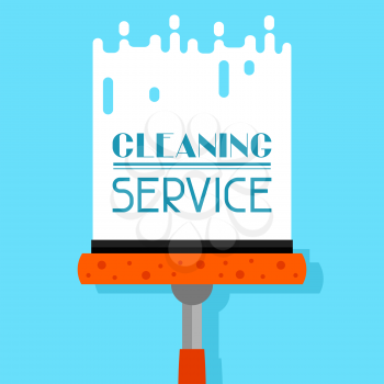 Housekeeping background with window cleaner. Image can be used on advertising booklets, banners, flayers, article, social media.