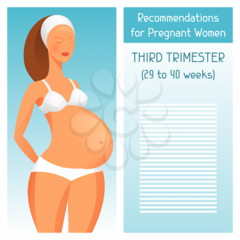 Recommendations for pregnant women in third trimester of pregnancy.