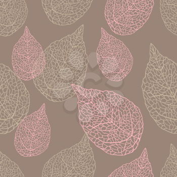 Vector seamless stylish pattern of leaves.